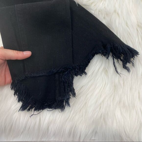 Rag & Bone 10 inch Capri Black Destroyed Hem‎ Jeans Size 6 - Picture 11 of 14